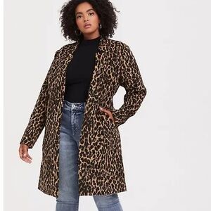 Torrid Leopard Print Driving Coat